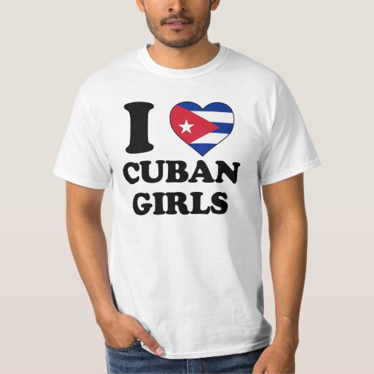 Ik hou van Cubaanse meisjes T-shirt (Voorkant)