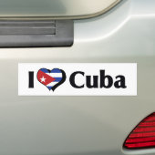 Ik hou van Cubavlag Bumpersticker (Op auto)