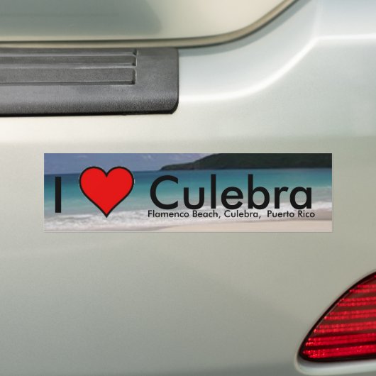 Ik hou van Culebra Island, PR-Sticker Bumpersticker (Op auto)