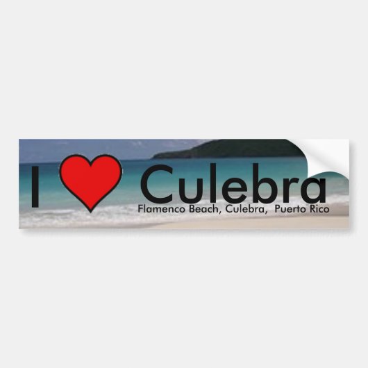 Ik hou van Culebra Island, PR-Sticker Bumpersticker (Voorkant)