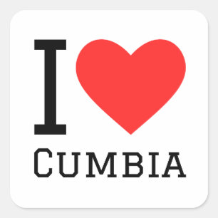 Ik hou van cumbia vierkante sticker