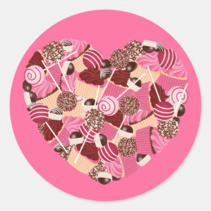 Ik hou van cupcakes en taart Poppen Stickers