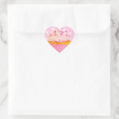 Ik hou van cupcakes hart sticker (Tas)