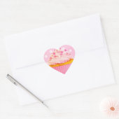 Ik hou van cupcakes hart sticker (Envelop)