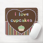 ik hou van cupcakes muismat (Met muis)