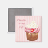 Ik hou van Cupcakes Refkoelkast Magnet (Voorkant / Achterkant)