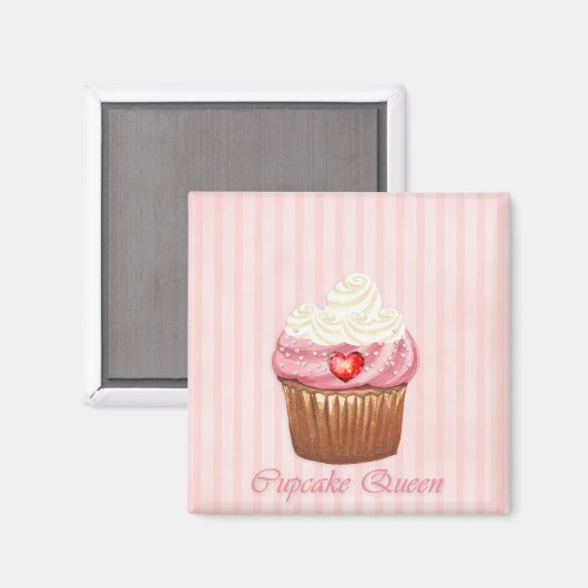 Ik hou van Cupcakes Refkoelkast Magnet (Voorkant / Achterkant)