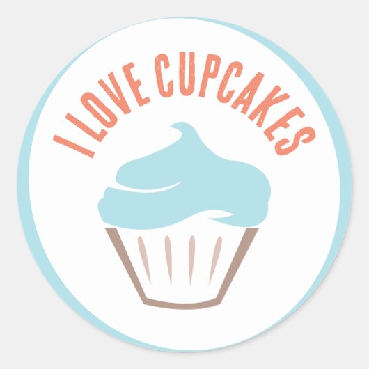 Ik hou van cupcakes Sticker (Voorkant)