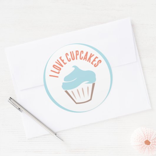 Ik hou van cupcakes Sticker (Envelop)