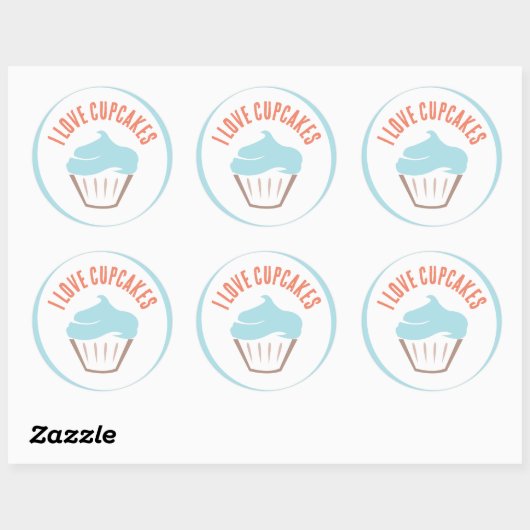 Ik hou van cupcakes Sticker (Vel)