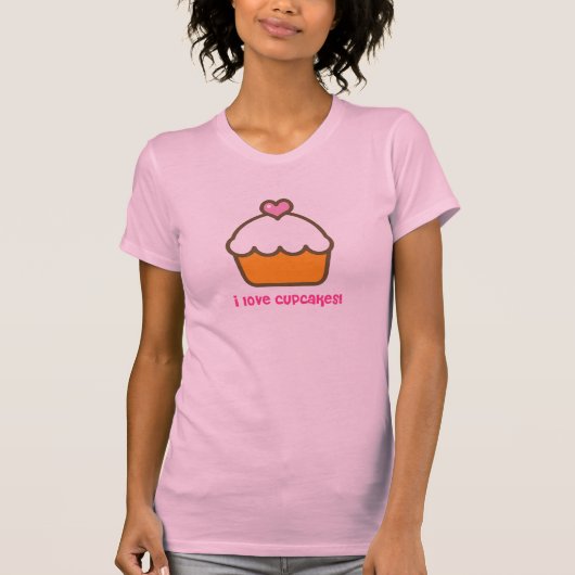 Ik hou van cupcakes! t-shirt (Voorkant)