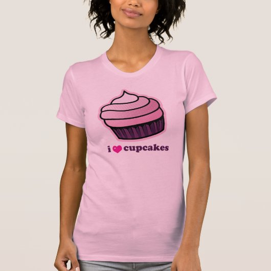 Ik hou van cupcakes! t-shirt (Voorkant)