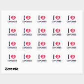 Ik hou van cupcakes T-shirt Ronde Sticker (Vel)