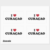 Ik hou van Curaçao Rechthoekige Sticker (Vel)