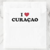 Ik hou van Curaçao Rechthoekige Sticker (Tas)