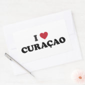 Ik hou van Curaçao Rechthoekige Sticker (Envelop)