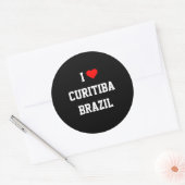 Ik hou van Curitiba, Brazilië Ronde Sticker (Envelop)