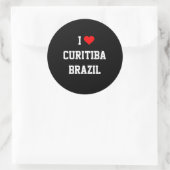 Ik hou van Curitiba, Brazilië Ronde Sticker (Tas)