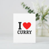 Ik hou van curry briefkaart (Staand voorkant)