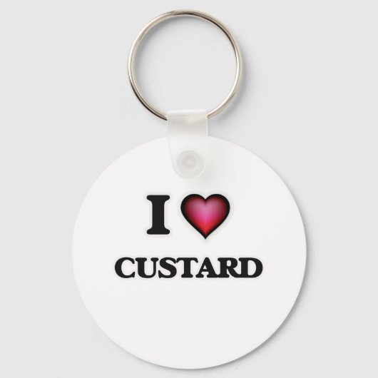 Ik hou van Custard Sleutelhanger (Voorkant)