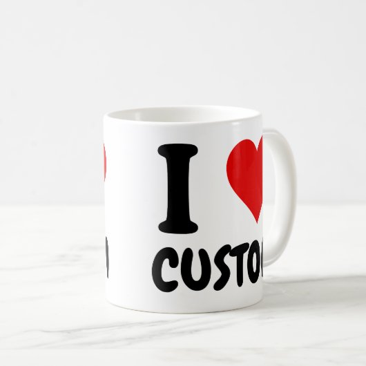 Ik hou van Custom Koffiemok (Voorkant rechts)