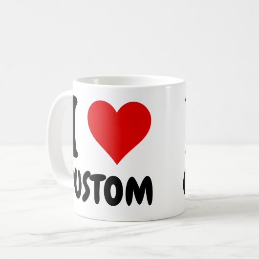 Ik hou van Custom Koffiemok (Voorkant links)