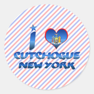 Ik hou van Cutchogue, New York Ronde Sticker