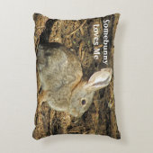 Ik hou van Cute Brown Bunny Foto Natuur Accent Kussen (Voorkant(Verticaal))