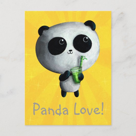 Ik hou van Cute Pandas Briefkaart (Voorkant)