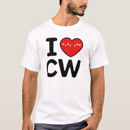 Ik hou van CW Continuous Wave Morse Code T-shirt