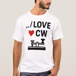 Ik hou van CW - Morse Code Ham Radio liefhebber T-shirt