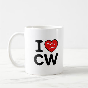 Ik hou van CW - Morse Code liefhebber Koffiemok