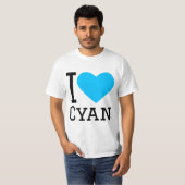 Ik hou van cyaan t-shirt (Voorkant volledig)