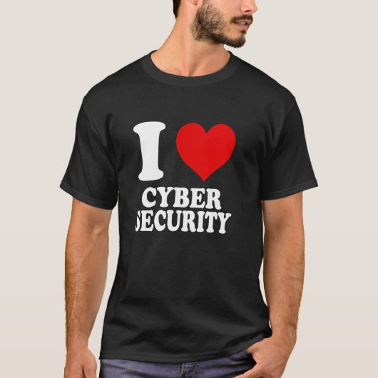 Ik hou van cybersecurity t-shirt (Voorkant)