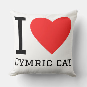 Ik hou van cymric kat kussen