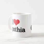 Ik hou van Cynthia Koffiemok (Voorkant links)