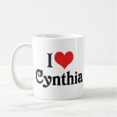 Ik hou van Cynthia Koffiemok (Links)