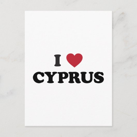 Ik hou van Cyprus Briefkaart (Voorkant)