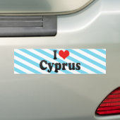 Ik hou van Cyprus Bumpersticker (Op auto)