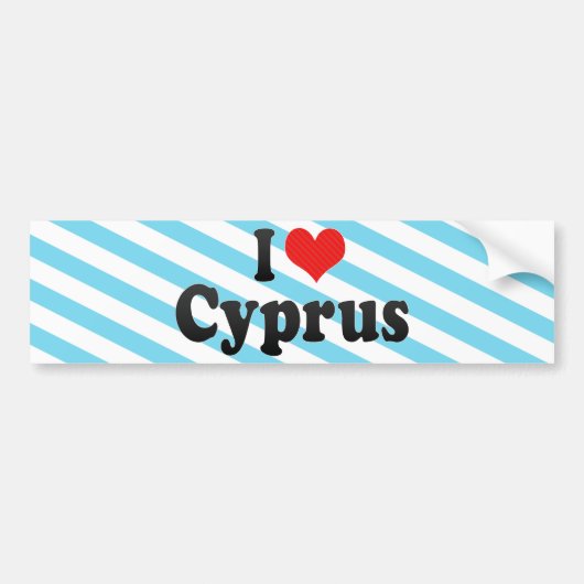 Ik hou van Cyprus Bumpersticker (Voorkant)