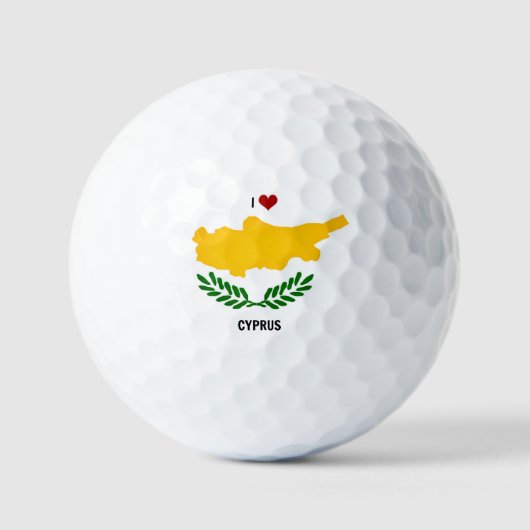 Ik hou van Cyprus Golfballen (Voorkant)