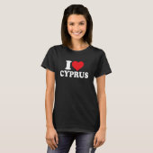 Ik hou van Cyprus Hart Cyprus trots T-shirt (Voorkant volledig)