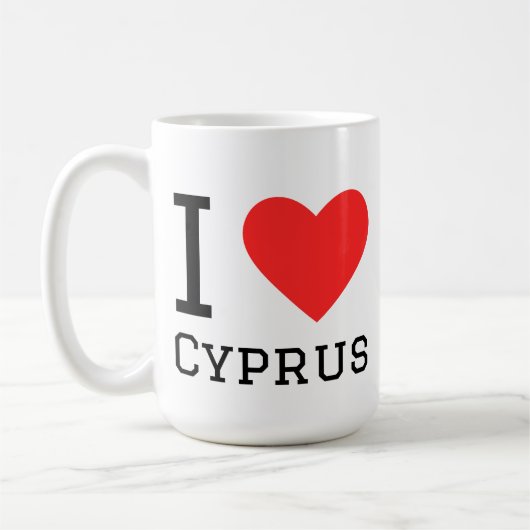 Ik hou van Cyprus Koffiemok (Links)