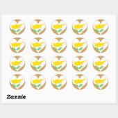 Ik hou van Cyprus Ronde Sticker (Vel)