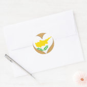 Ik hou van Cyprus Ronde Sticker (Envelop)
