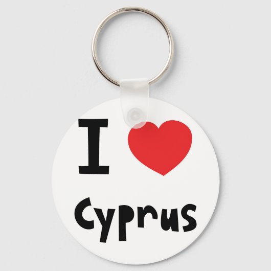 Ik hou van Cyprus Sleutelhanger (Voorkant)