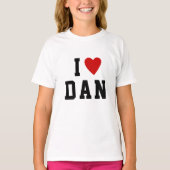 Ik hou van D A N | Heart custom NAME DAN DANIEL T- T-shirt (Voorkant)