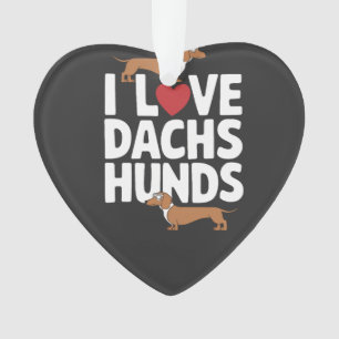 Ik hou van dachshonden leuk grafisch voor hondenli ornament