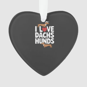 Ik hou van dachshonden leuk grafisch voor hondenli ornament