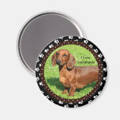 Ik hou van Dachshunds 2 Magneet (Voorkant / Achterkant)